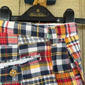 BARRY BRICKEN Men’s All Cotton Patchwork Madras Flat Front 10” Shorts - Size 36